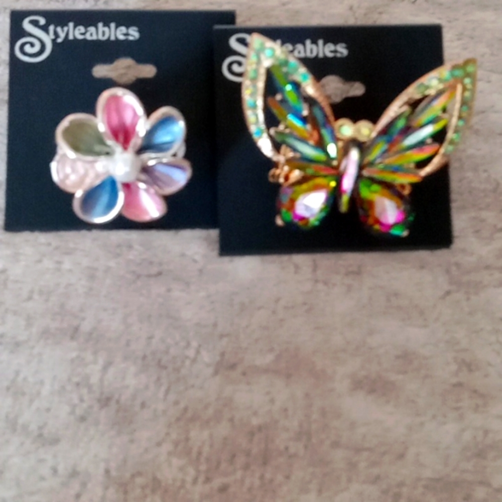 Two beautiful spring like rings elastic like
